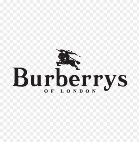 burberrys of london logo vector free ClearCut Background Isolated PNG Art