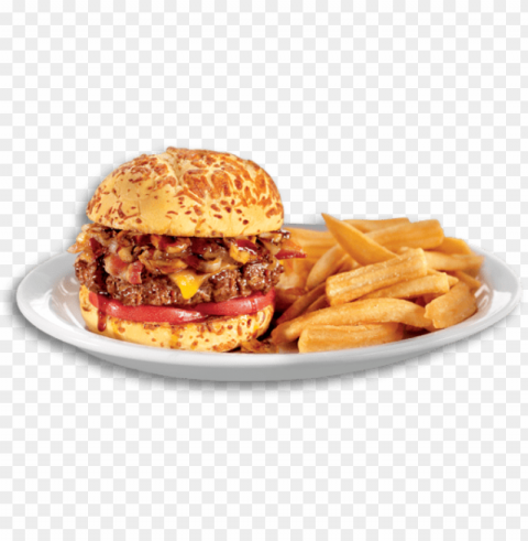 burger transparent plate - denny bourbon bacon burger PNG photo with transparency