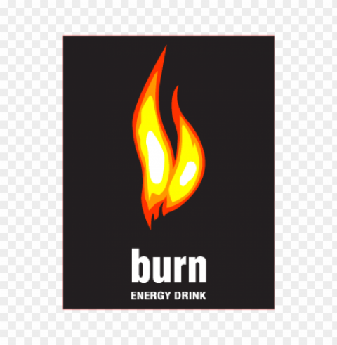 burn energy drink logo vector Isolated Artwork on Transparent Background