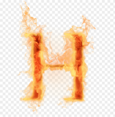 burning letter h cool letter fonts cool lettering - fire letter h Isolated Subject on Clear Background PNG
