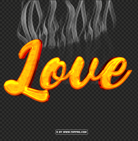 burning love fire text word logo image PNG Graphic with Isolated Design