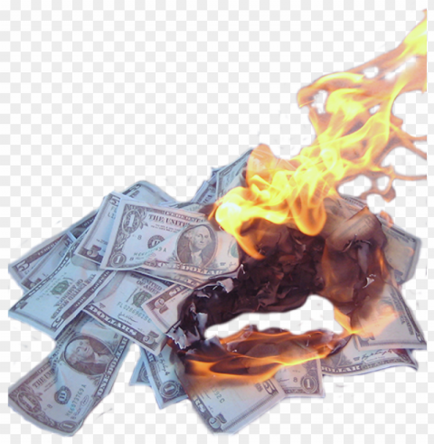Burning Money PNG Transparent Backgrounds