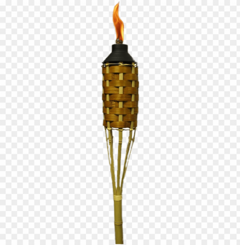 burning tiki torch - tiki torch on fire Transparent Background PNG Isolated Icon