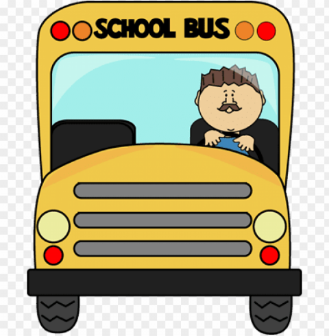 bus clipart cartoon - school bus safety cartoo PNG Graphic with Isolated Transparency