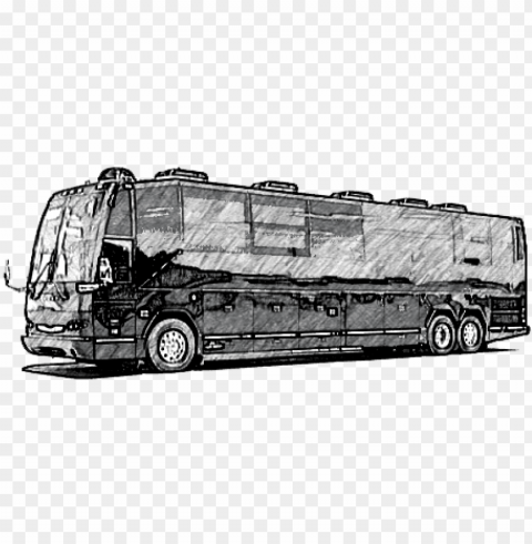 bus drawing tour - tour bus sketch Transparent PNG graphics complete archive