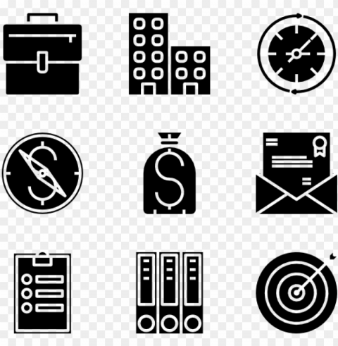 Business Management - Garbage Icons PNG Isolated Subject With Transparency