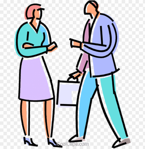 business people greeting each other royalty free vector - people greeting each other clipart PNG Image with Isolated Element