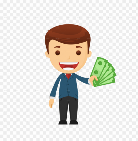 businessman by ekoy - businessman with money cartoon PNG cutout