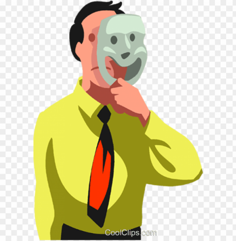 businessman hiding behind a mask royalty free vector - hiding mask clipart PNG format with no background