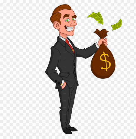 businessman money clipart vector library - business man cartoon PNG transparent graphics bundle