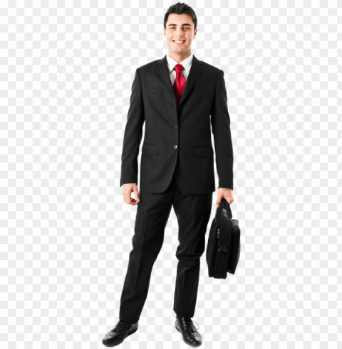 businessman with briefcase - business ma Clean Background Isolated PNG Image