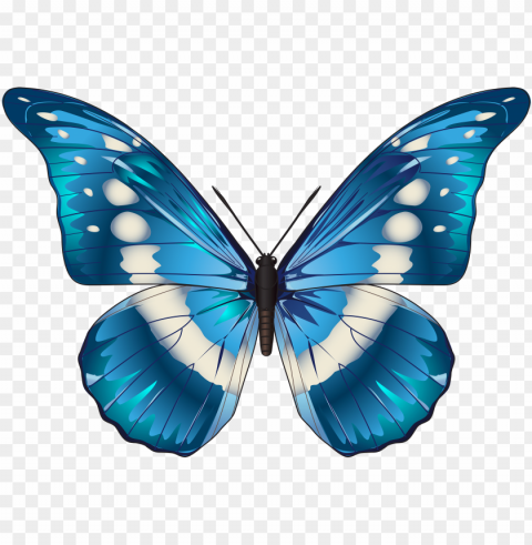 butterfly blue clip art image - butterfly Clear Background PNG Isolated Illustration
