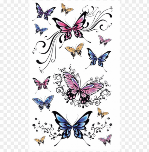 butterfly chest tattoo small No-background PNGs