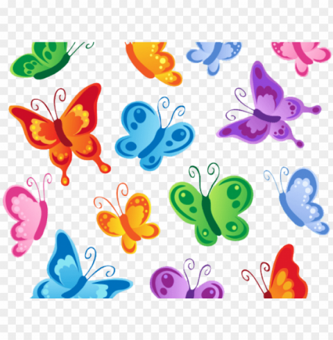 butterfly clipart vector - mariposas de dibujos animados Transparent Background Isolation of PNG