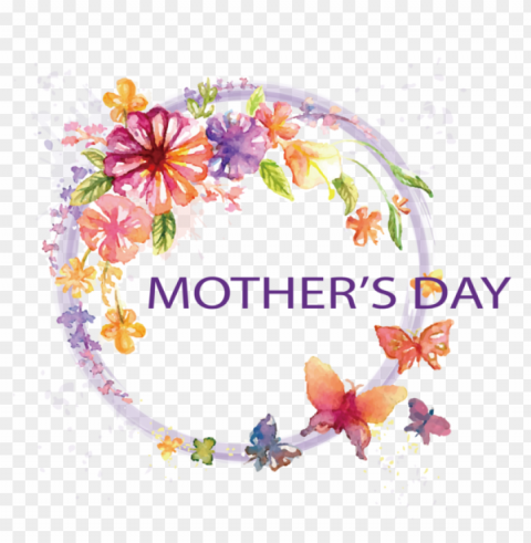 Butterfly Watercolor Painting Mothers Day Flower Petal for Mothers Day Isolated Icon on Transparent PNG