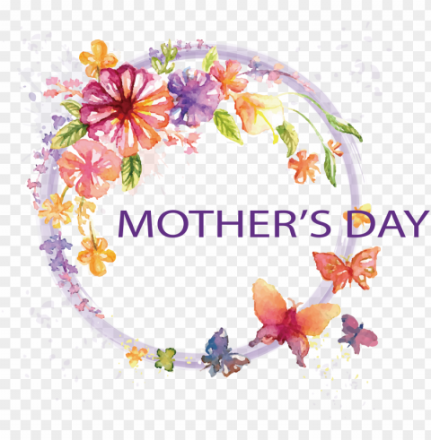 Butterfly Watercolor Painting - Mothers Day Images Vector Isolated Artwork On Transparent Background