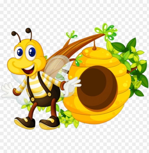 buzzy bumble bees clipart cute bee honey comb bee hive - honey bee clipart PNG design