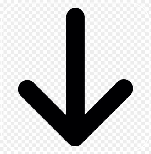 bw - down arrow j PNG with no registration needed