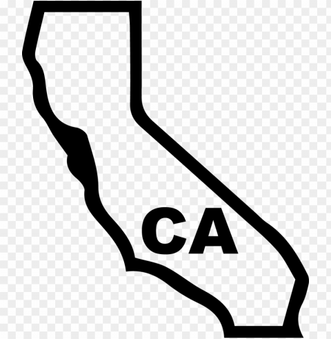 ca california state outline - california drawi PNG with no background for free