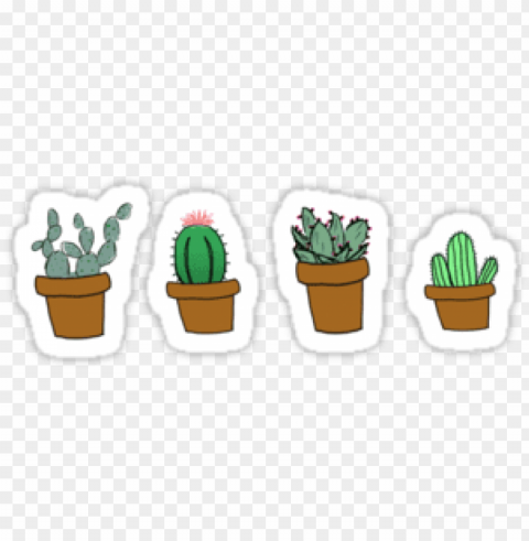 cactus hipster drawing stickers by youtuber-club - stickers tumblr cactus PNG transparent photos for presentations