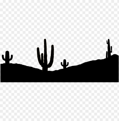 cactus silhouette Clear Background PNG Isolated Design