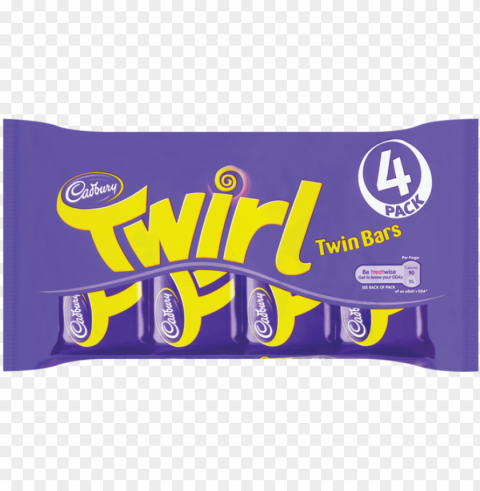 cadbury twirl chocolate bar 4pack 136g - cadbury twirl pack 4 Transparent PNG images for digital art