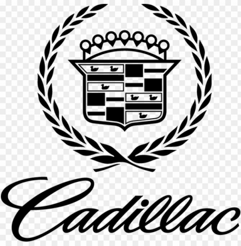 cadillac vector outline - cadillac logo black and white HighQuality Transparent PNG Object Isolation