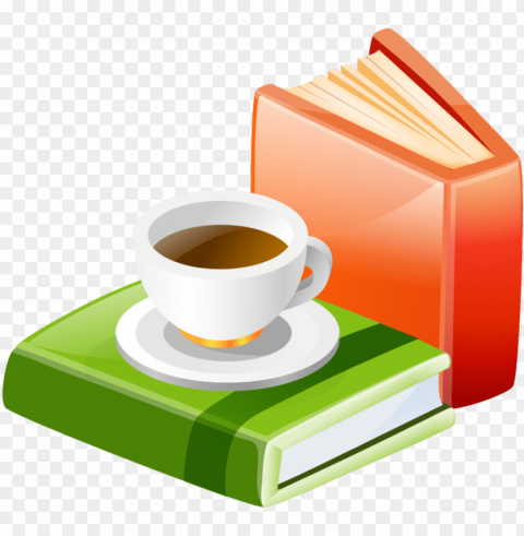 cafe icon and transprent - libros y cafe PNG high quality