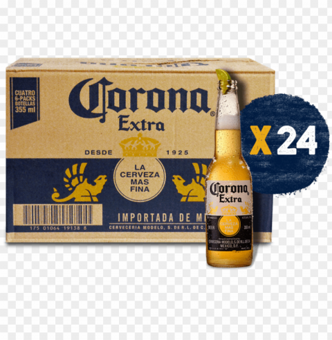 caja cerveza corona 24 botellas 355 cc cu - corona extra Free PNG images with transparent background