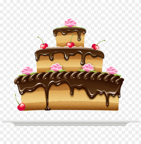 Cake Food Transparent Clean Background Isolated PNG Design