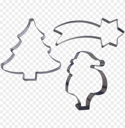 cake pans - stainless steel cookie cutter santa claus 8 x 6 PNG files with no background free