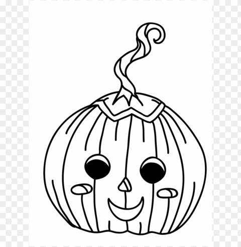 calabaza kawaii colorear y dibujar HighQuality Transparent PNG Isolated Graphic Design