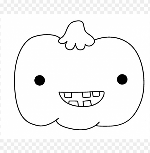 calabaza kawaii colorear y dibujar HighQuality Transparent PNG Isolated Graphic Element