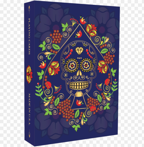 calaveras de azúcar playing cards printed by mpc - playing card HighQuality PNG Isolated on Transparent Background
