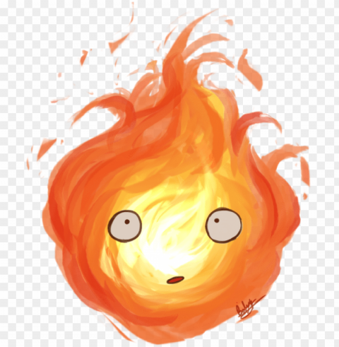 calcifer by blackdiamond13-d8na3df howl's moving castle - howls moving castle PNG clipart with transparency