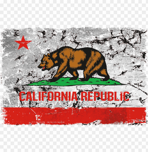 california bear flag republic - california republic Isolated Artwork on Transparent Background
