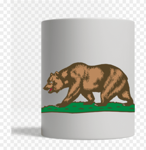 california bear mug - california don t tread on me fla Isolated Icon on Transparent PNG