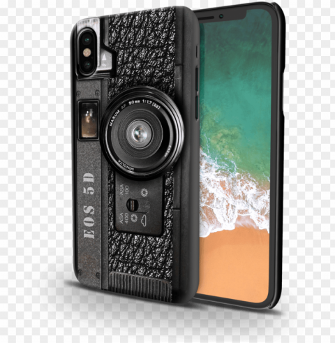 camera design back cover case for iphone x - feature phone Isolated Artwork on HighQuality Transparent PNG