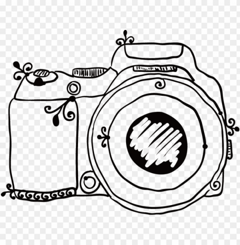 camera icons sketch - camera draw Isolated PNG Graphic with Transparency