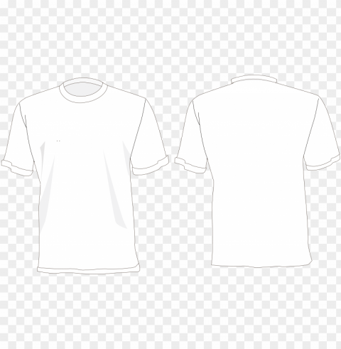 camisa branca desenho frente e costas - tshirt front and back Transparent PNG images database