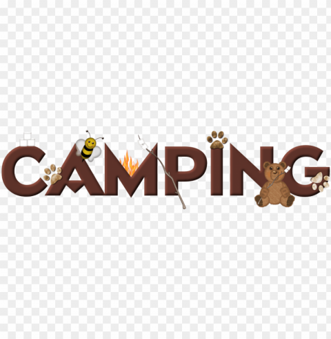 camp clipart word art - winnipe PNG Image with Clear Isolation