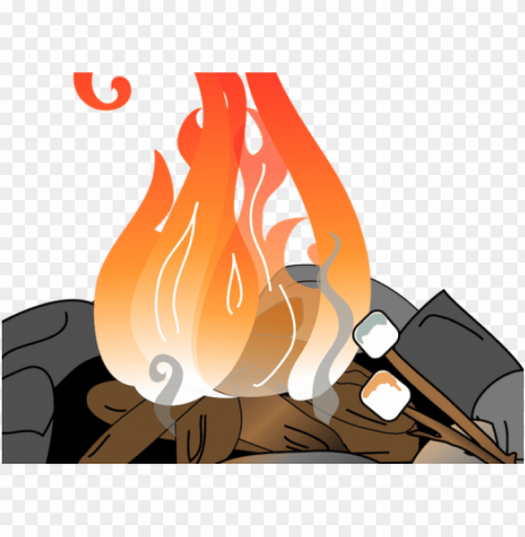 campfire clipart smore - background fire pit clipart Isolated Graphic Element in Transparent PNG