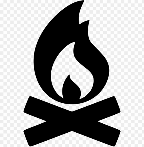campfire fire svg icon free- icon Isolated Object with Transparency in PNG