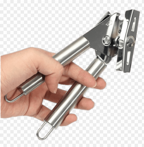 can opener in hand Isolated Item with Clear Background PNG