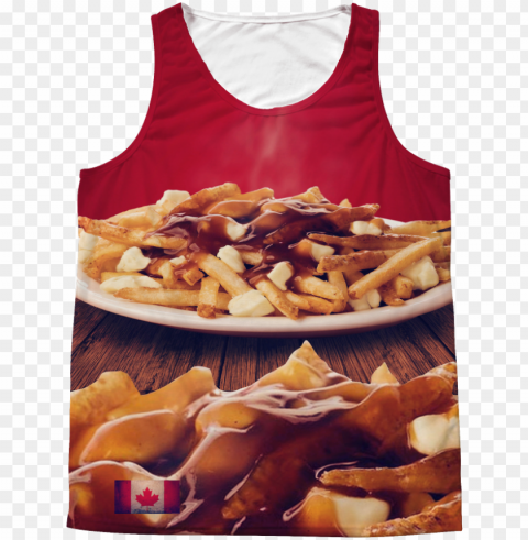 canadian poutine unisex tank to Isolated Element in Clear Transparent PNG