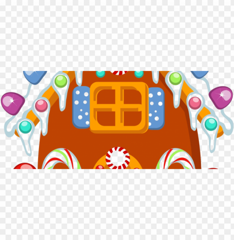 candyland house - ginger bread man house Clear Background PNG Isolated Design Element
