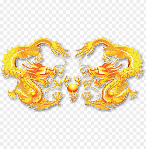 canton dragon is a family-owned restaurant in prescott - chinese golden dragon Isolated Subject with Clear PNG Background