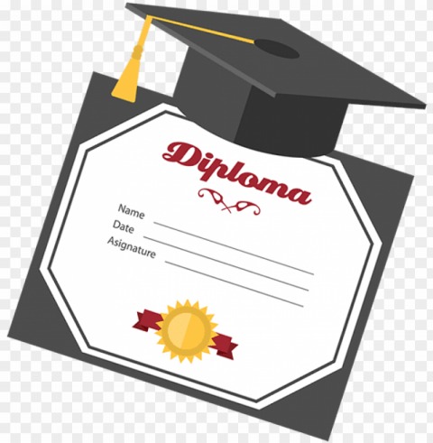 cap and diploma - graduation snapchat filter Isolated Graphic in Transparent PNG Format