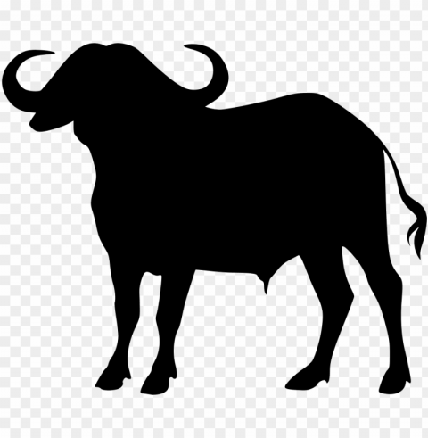cape buffalo silhouette vector Clear PNG photos