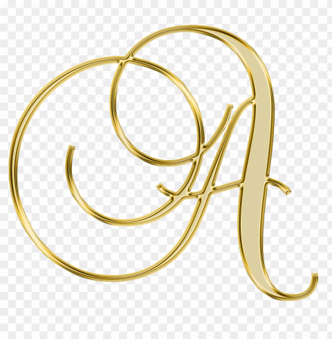 capital letter a elegant Isolated Artwork with Clear Background in PNG